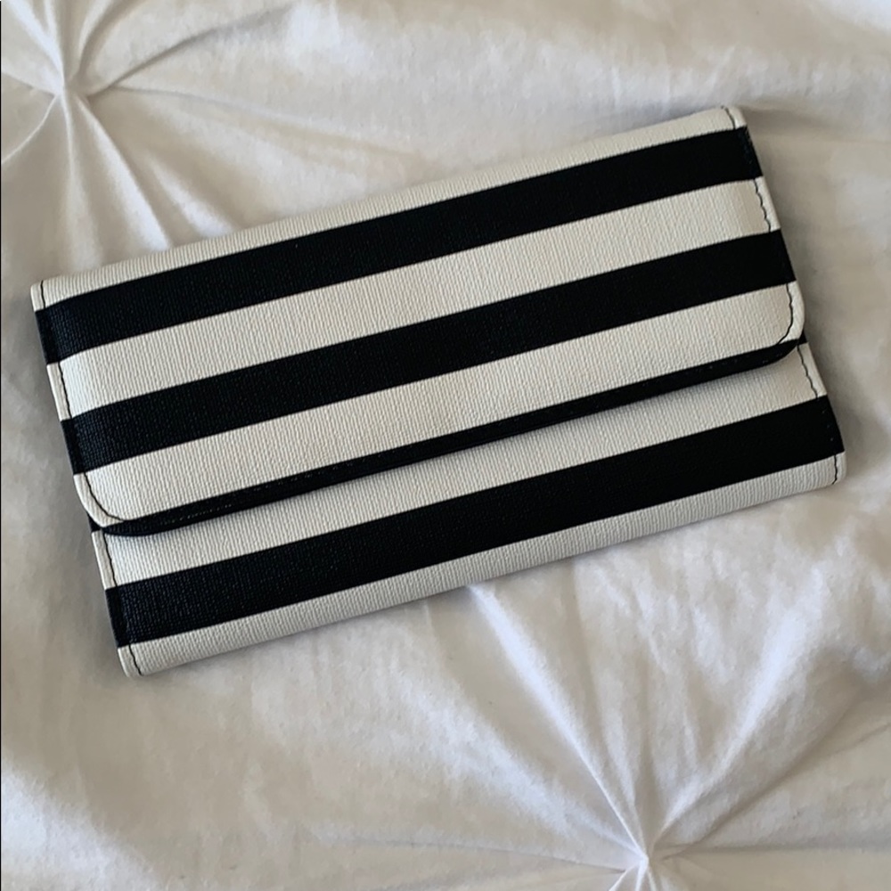 Black and white striped wallet